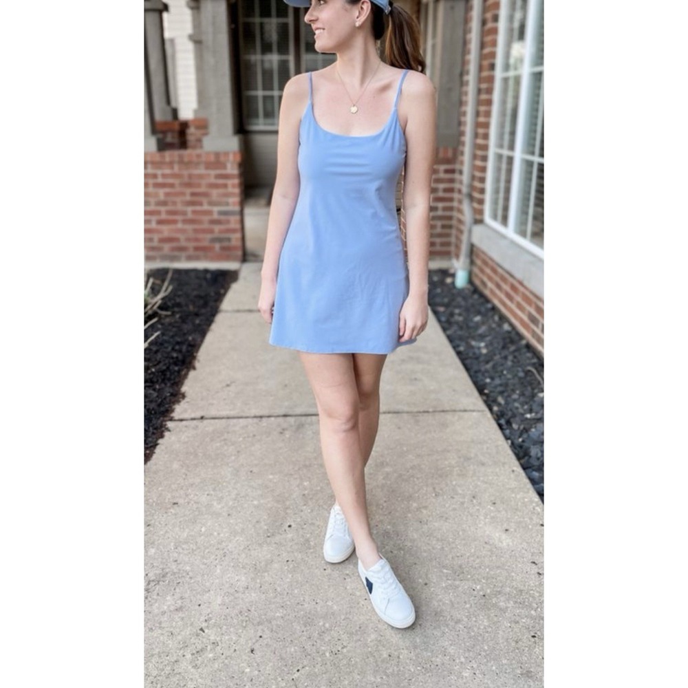 Abercrombie And Fitch Athletic Dress Sz Small Tall Powder Blue Built In Shorts